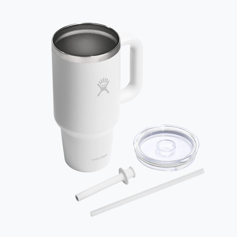 Термокружка Hydro Flask Travel Tumbler Clear Lid white 4