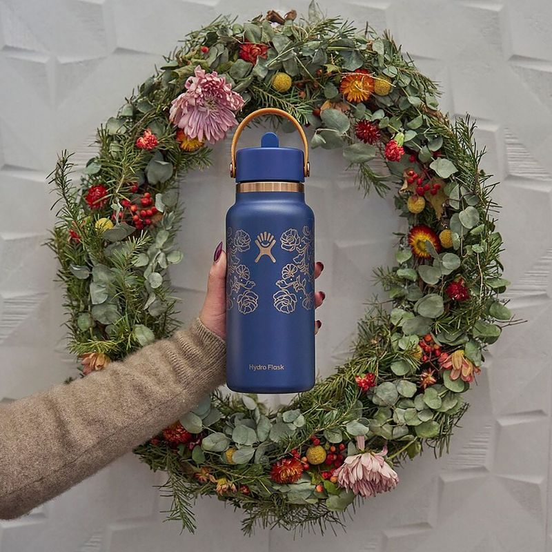Термопляшка Hydro Flask Wide Mouth with Flex Straw Cap 946 мл western dark blue 7