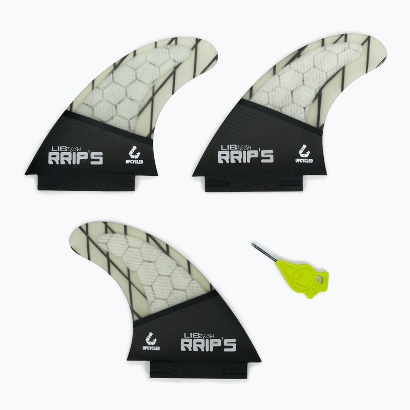 Плавники для серфборду (3 шт.) Lib Tech Tri Fin Set біло-чорні 19SUFIN-2