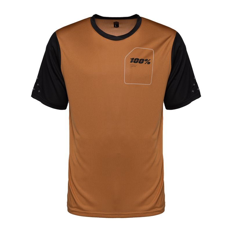 Велофутболка чоловіча  100% Ridecamp Jersey terracotta black