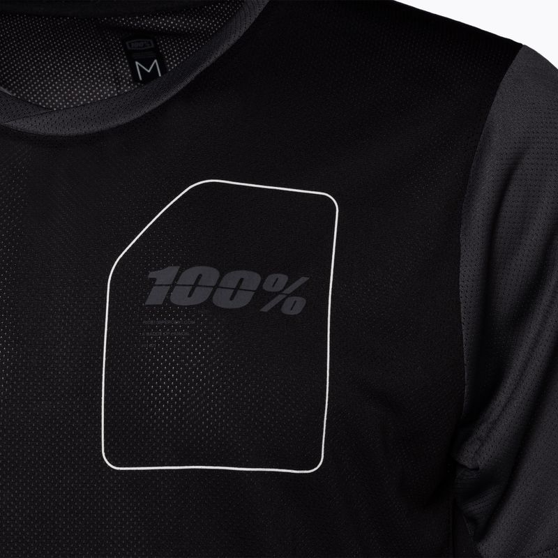 Велофутболка чоловіча  100% Ridecamp Jersey charcoal black 3