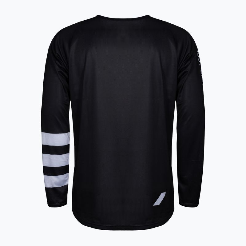 Лонгслів велосипедний чоловічий 100% R-Core Jersey black white 2