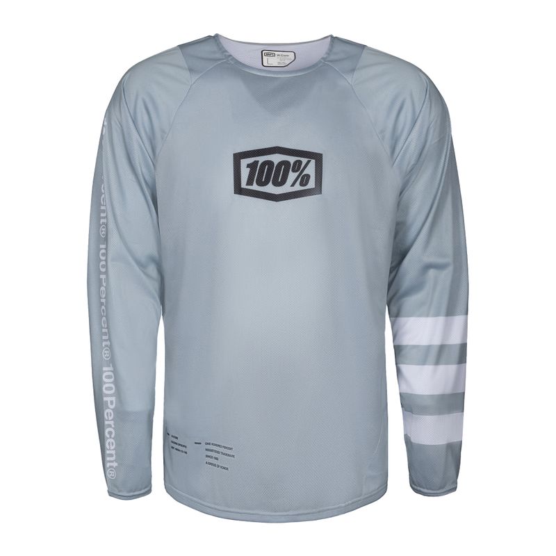 Лонгслів велосипедний чоловічий 100% R-Core Jersey vapor/white