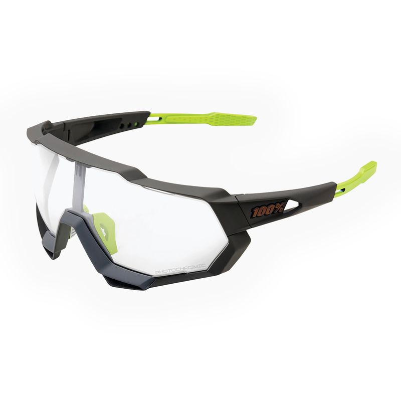 Окуляри велосипедні 100% Speedtrap Photochromic Lens Lt 16-76% чорно-зелені STO-61023-802-01 6