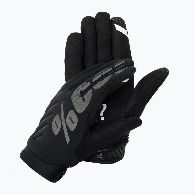 Велорукавиці 100% Brisker black