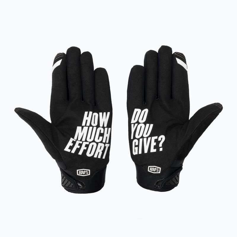 Велорукавиці 100% Brisker black 2