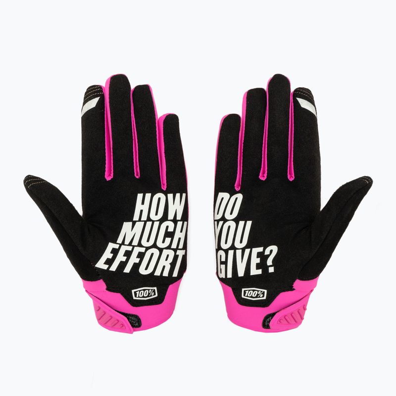 Велорукавиці жіночі 100% Brisker W neon pink/black 2