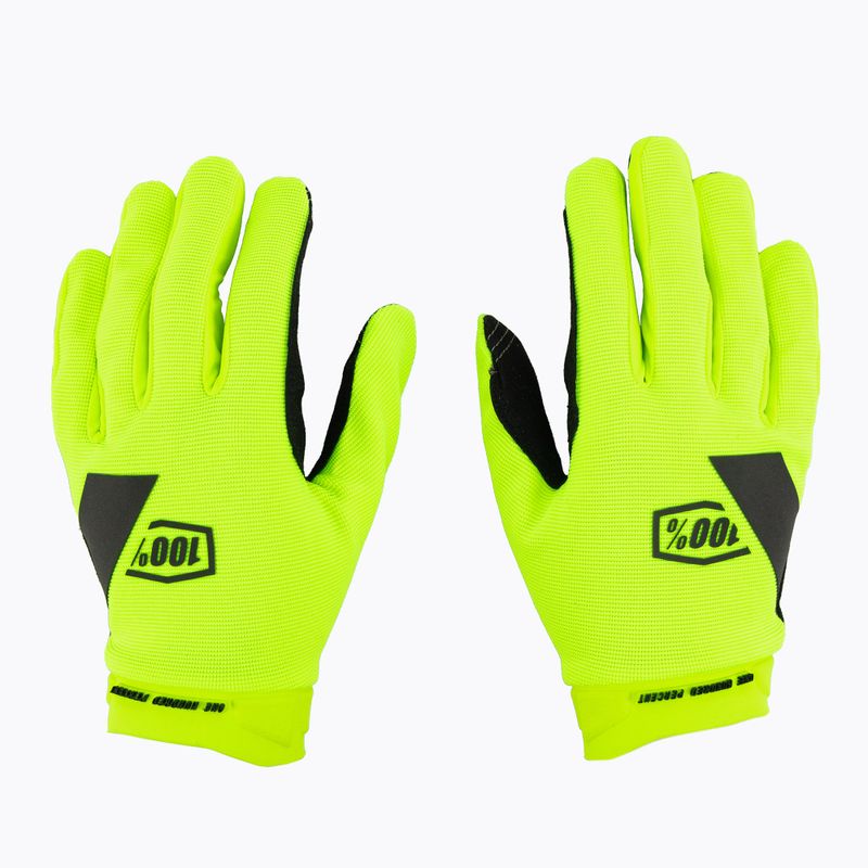 Велорукавиці 100% Ridecamp fluorescent yellow 3