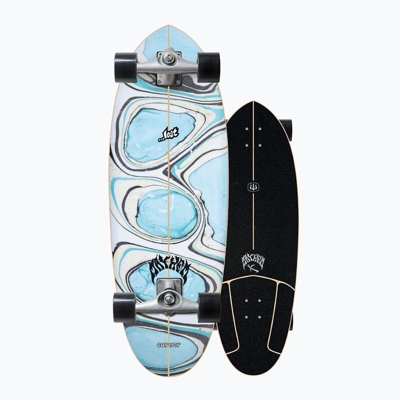 Скейтборд серфскейт Carver Lost CX Raw 32" Quiver Killer 2021 Complete блакитно-білий L1012011107 8