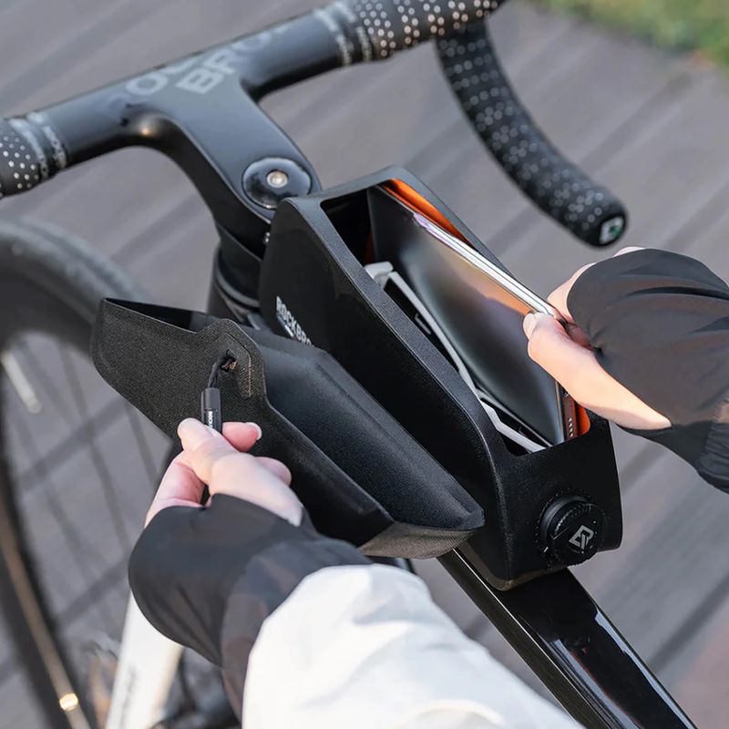 Сумка велосипедна на раму Rockbros 30120123001 Road to Sky Frame Bag Magnetic S black 6