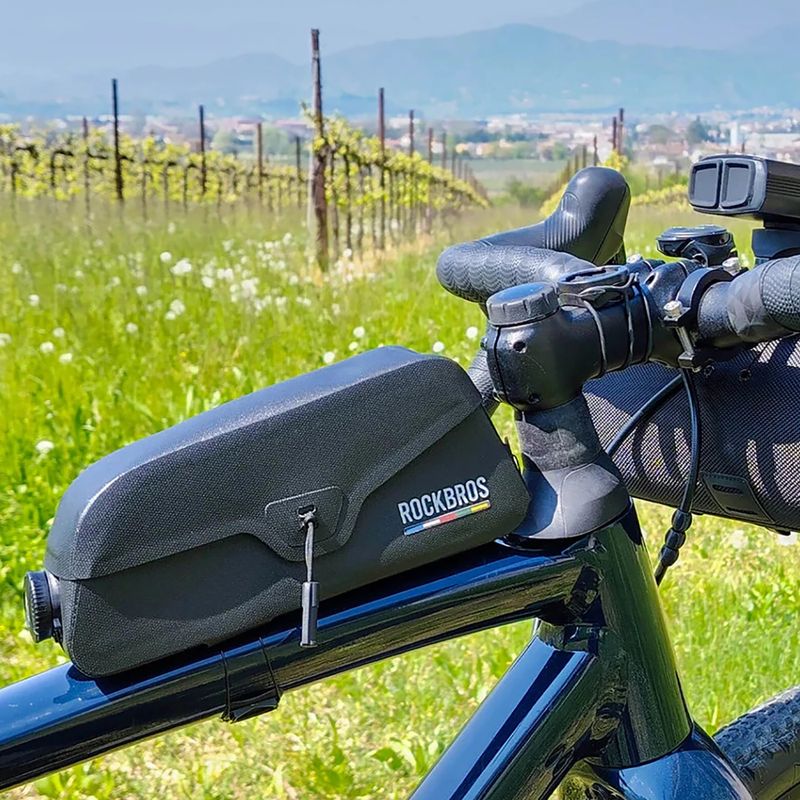 Сумка велосипедна на раму Rockbros 30120123002 Road to Sky Frame Bag Magnetic L 0,9 l black 4