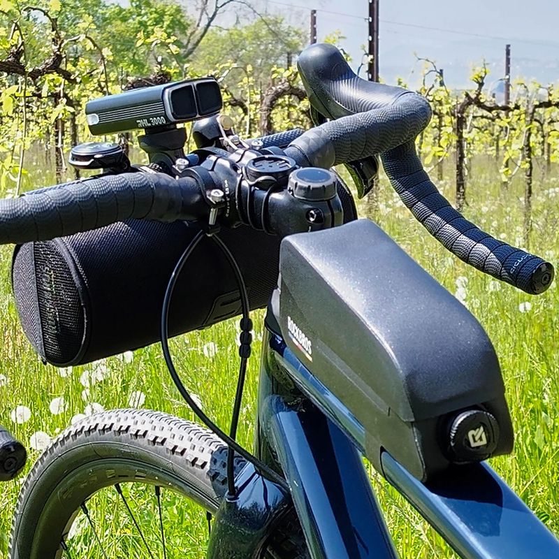 Сумка велосипедна на раму Rockbros 30120123002 Road to Sky Frame Bag Magnetic L 0,9 l black 5