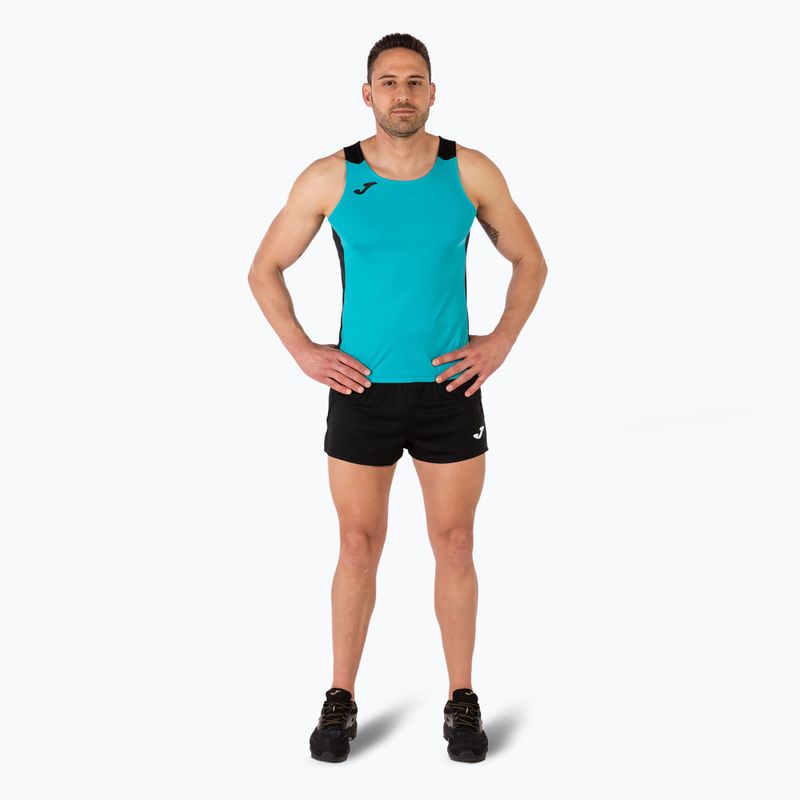 Футболка для бігу чоловіча Joma Record II Tank Top turquoise/black 2