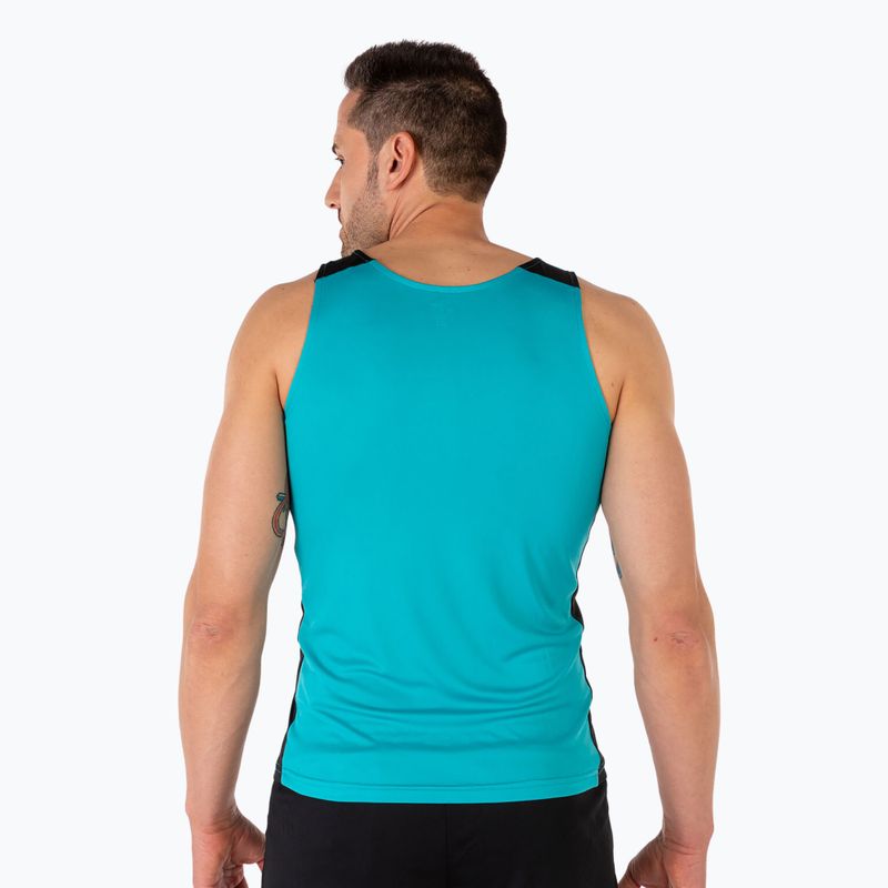 Футболка для бігу чоловіча Joma Record II Tank Top turquoise/black 3