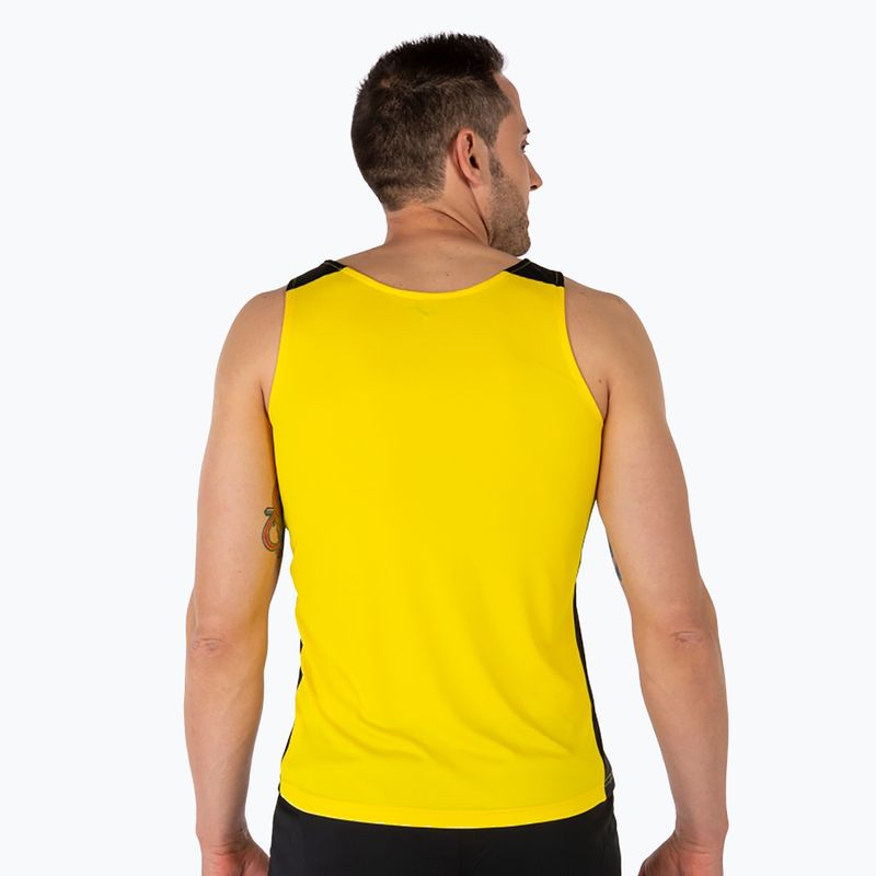 Танк топ для бігу чоловічий Joma Record II yellow/black 3