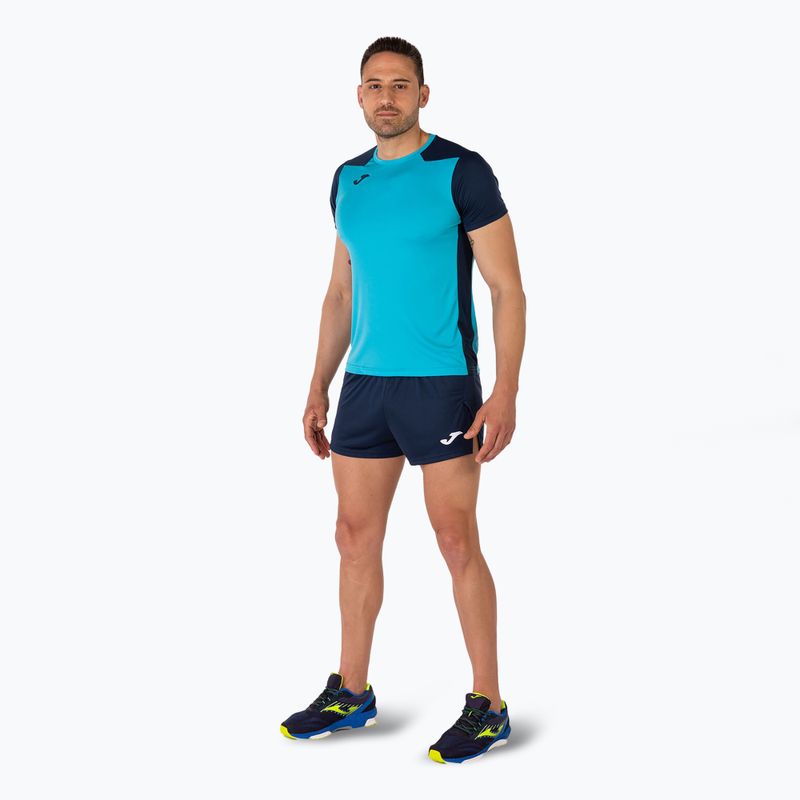 Футболка для бігу чоловіча Joma Record II fluor turquoise/navy 2