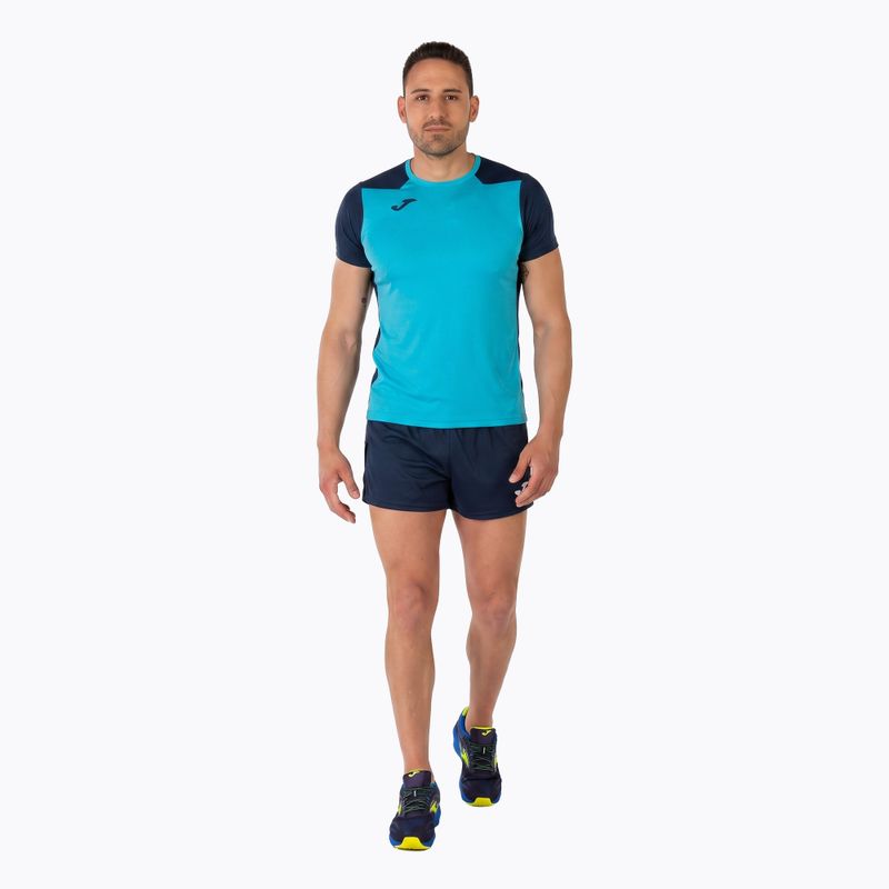 Футболка для бігу чоловіча Joma Record II fluor turquoise/navy 14