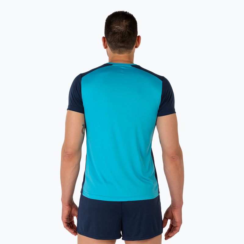 Футболка для бігу чоловіча Joma Record II fluor turquoise/navy 3