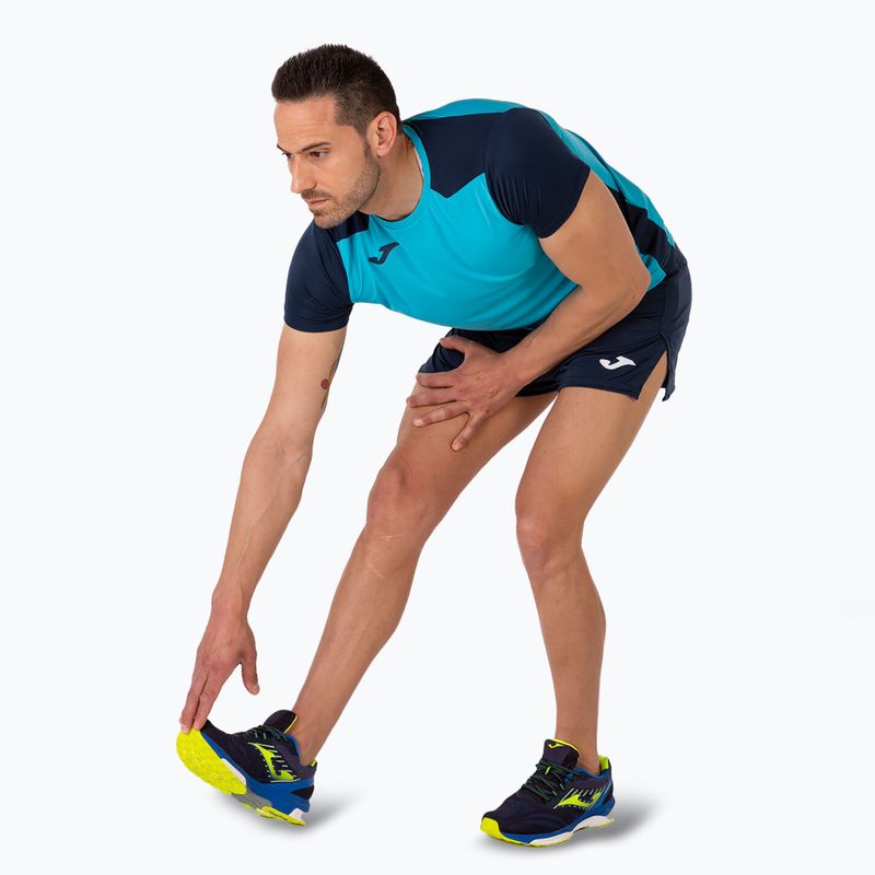 Футболка для бігу чоловіча Joma Record II fluor turquoise/navy 6