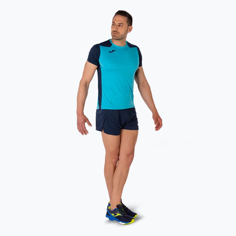 Футболка для бігу чоловіча Joma Record II fluor turquoise/navy 8