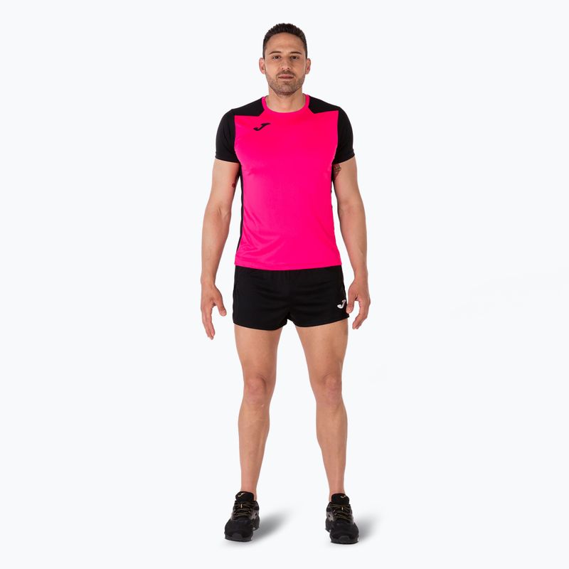 Футболка для бігу чоловіча Joma Record II fluor pink/black 2