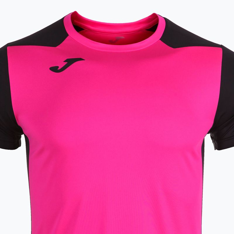 Чоловіча бігова сорочка Joma Record II фтор рожево-чорна 11