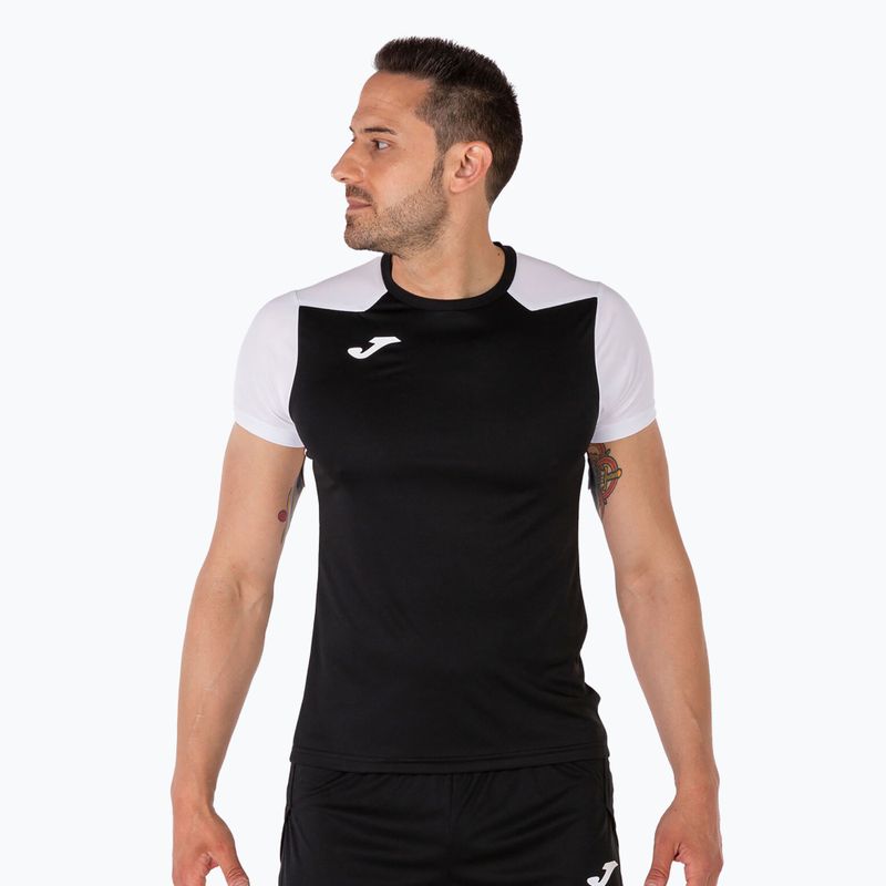 Чоловіча бігова футболка Joma Record II чорно-біла