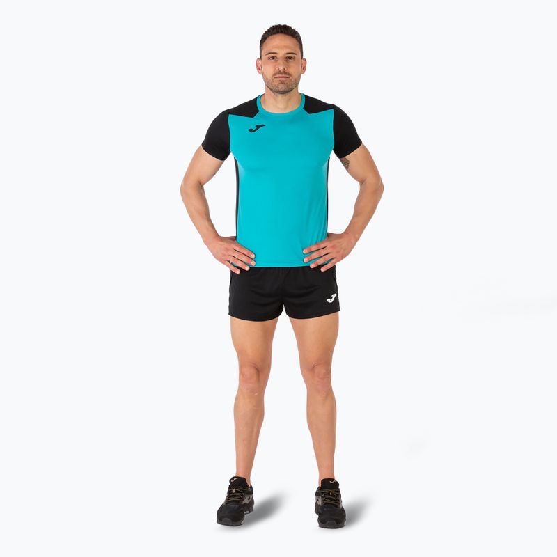 Футболка для бігу чоловіча Joma Record II turquoise black 2
