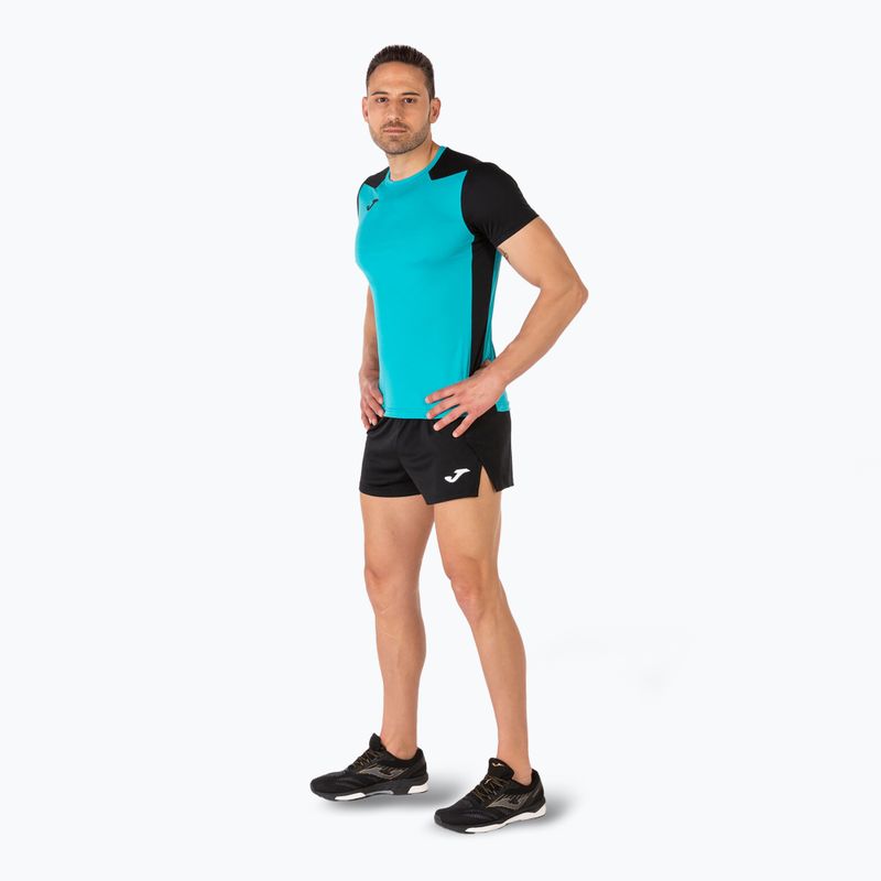 Футболка для бігу чоловіча Joma Record II turquoise black 5