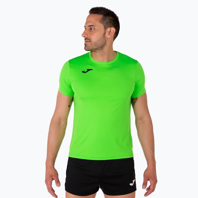 Чоловіча бігова сорочка Joma Record II фтор-зеленого кольору