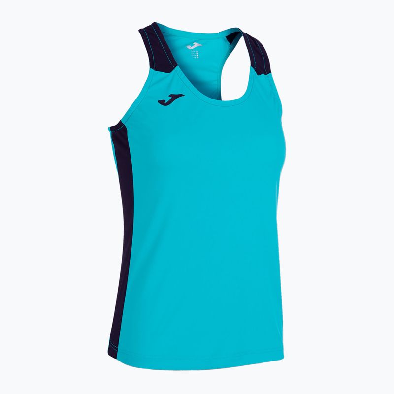 Футболка для бігу жіноча Joma Record II Tank Top fluor turquoise/navy 6