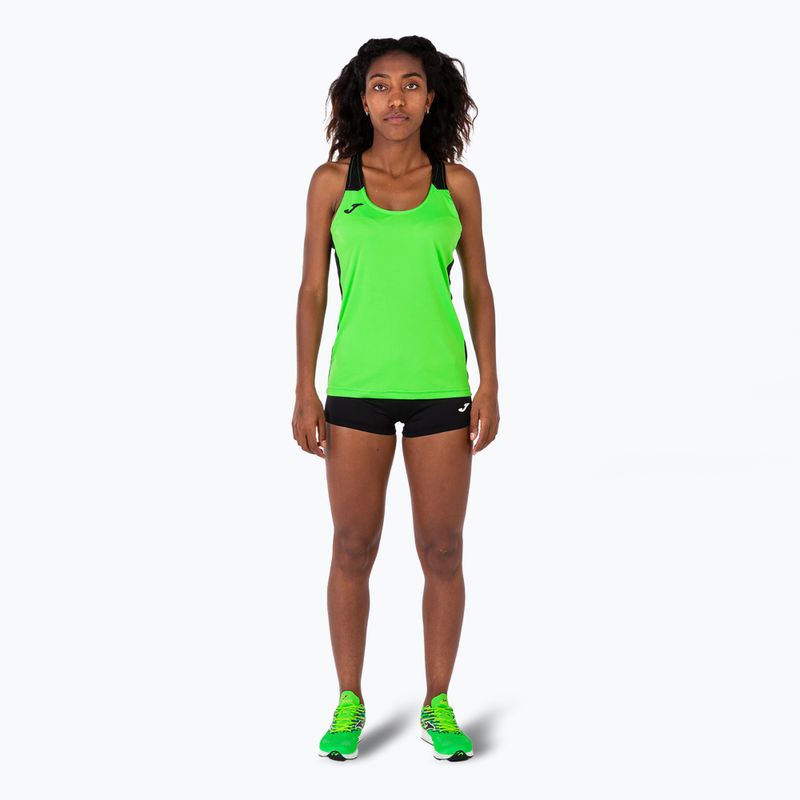Футболка для бігу жіноча Joma Record II Tank Top fluor green/black 2