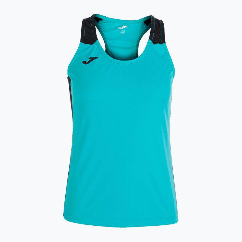 Футболка для бігу жіноча Joma Record II Tank Top turquoise/black