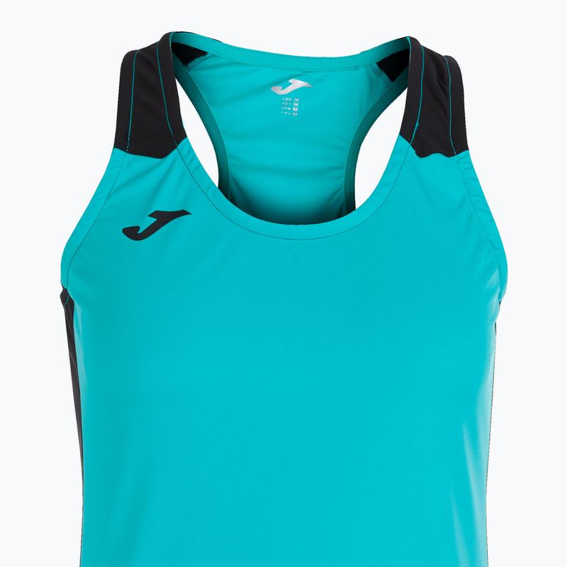 Футболка для бігу жіноча Joma Record II Tank Top turquoise/black 5