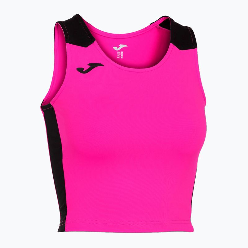 Футболка для бігу жіноча Joma Record II Top fluor pink/black
