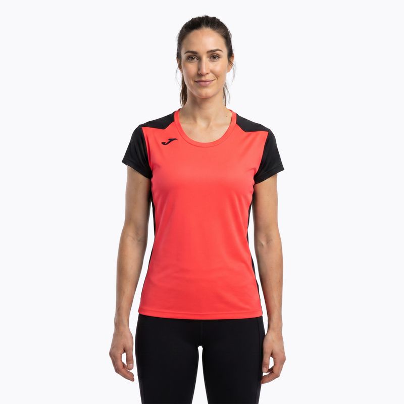 Футболка для бігу жіноча Joma Record II fluor coral/black 16