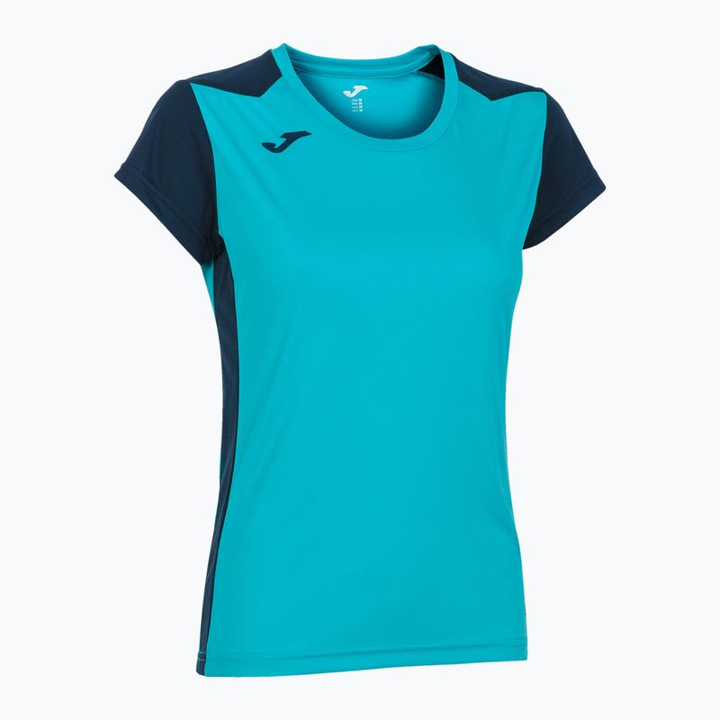 Футболка для бігу жіноча Joma Record II fluor turquoise/navy