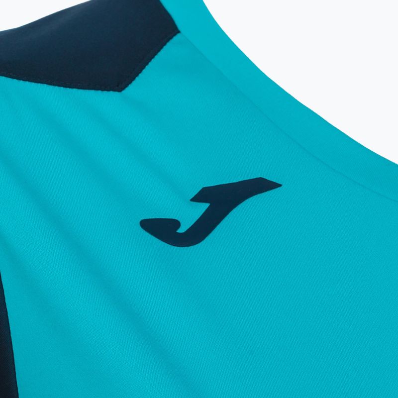 Футболка для бігу жіноча Joma Record II fluor turquoise/navy 3