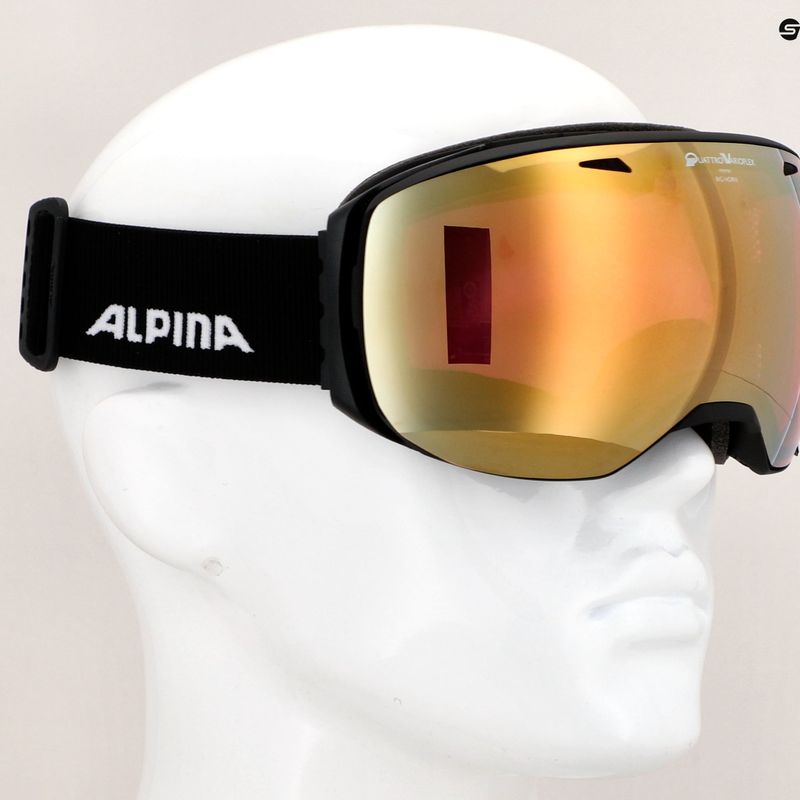 Маска лижна Alpina Big Horn QV black matt/gold 7205734 4
