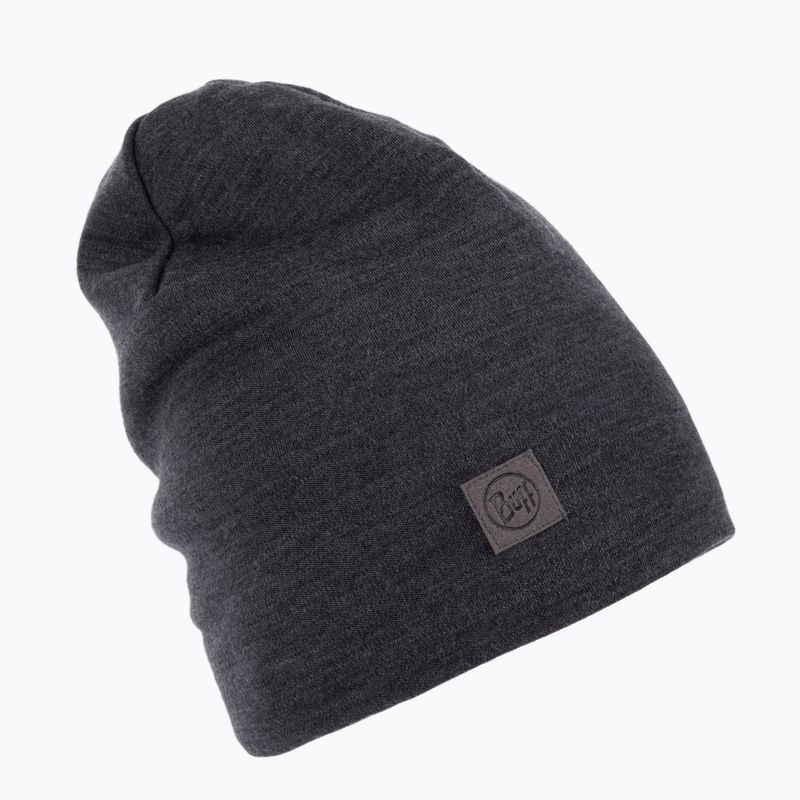 Шапка BUFF Heavyweight Merino Wool Hat Solid сіра 113028