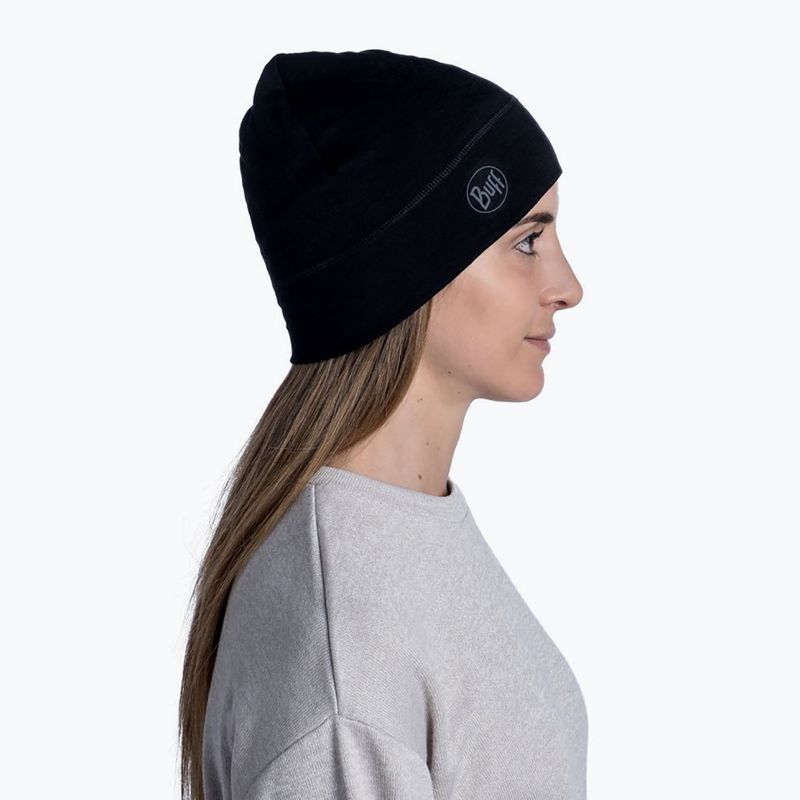 Шапка BUFF Lightweight Merino Wool Hat Solid чорна 113013.999.10.00 6