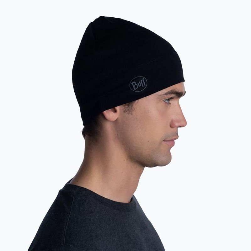 Шапка BUFF Midweight Merino Wool Hat Solid чорна 118006.999.10.00 3