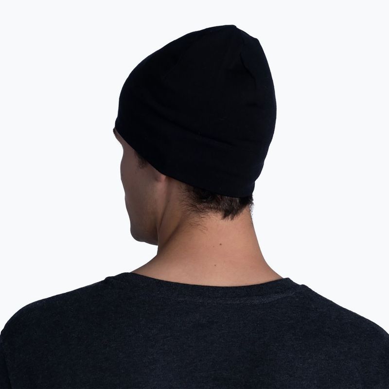 Шапка BUFF Midweight Merino Wool Hat Solid чорна 118006.999.10.00 4