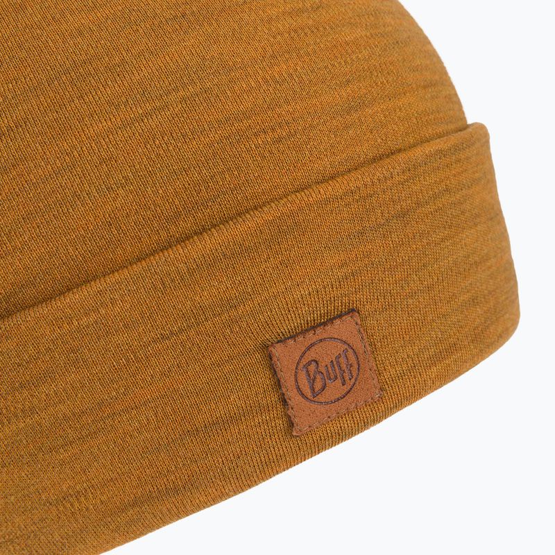 Шапка зимова BUFF Heavyweight Merino Wool solid mustard 3