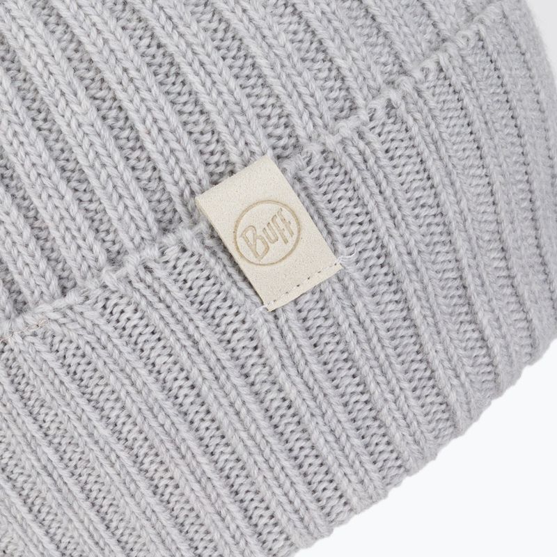 Шапка BUFF Merino Wool Knit 1Lhat Norval світло-сіра 124242.933.10.00 3