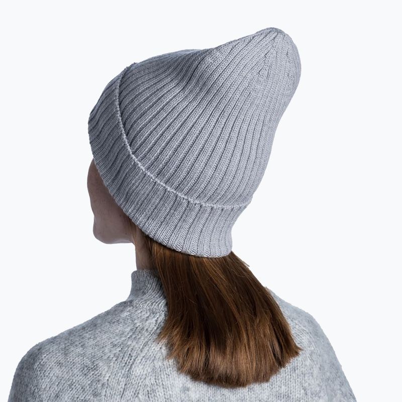 Шапка BUFF Merino Wool Knit 1Lhat Norval світло-сіра 124242.933.10.00 7