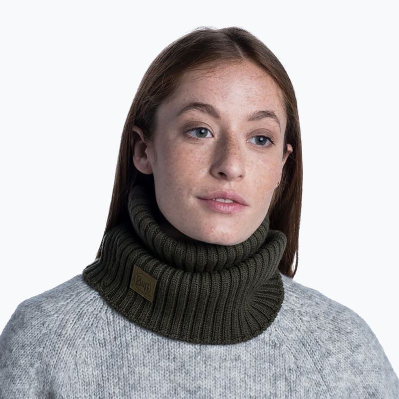 Шарф-хомут BUFF Knitted Neckwarmer Norval зелений 124244.809.10.00 5