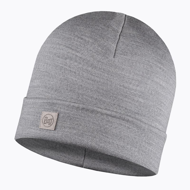 Шапка зимова BUFF Heavyweight Merino Wool solid light grey 4