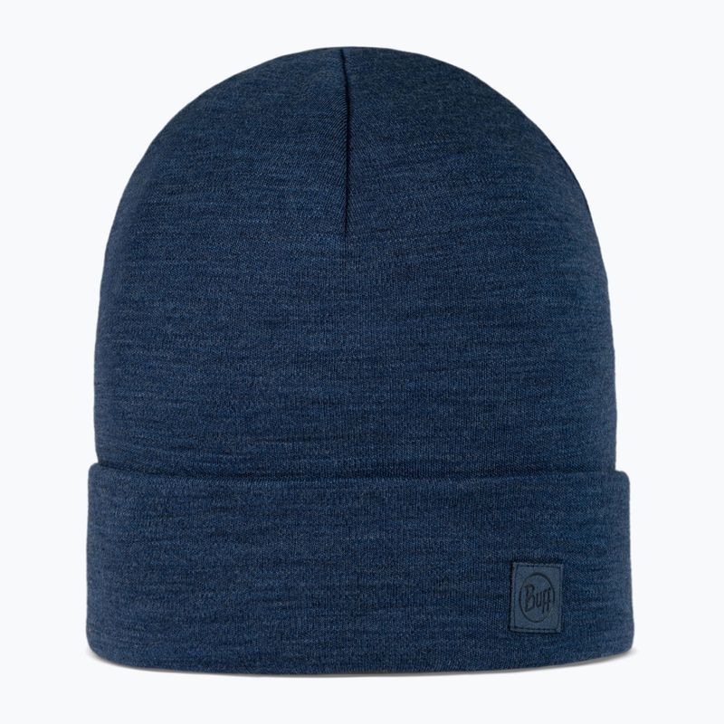 Шапка зимова BUFF Heavyweight Merino Wool solid night blue