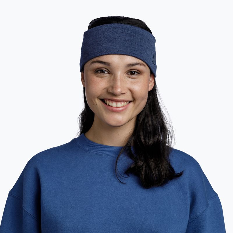 Пов'язка на голову BUFF Merino Wide dark blue 2